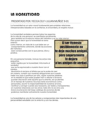 La Honestidad