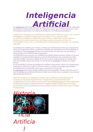 Inteligencia Artificial