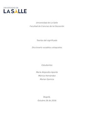 Cartilla De Vocablos Coloquiales