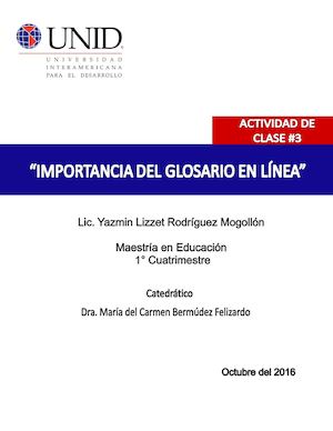 Escrito - La Importancia Del Glosario