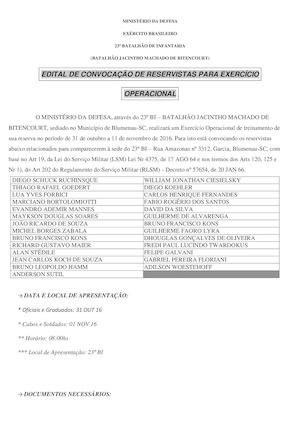 Edital De Convocação 23 Bi Blumenau
