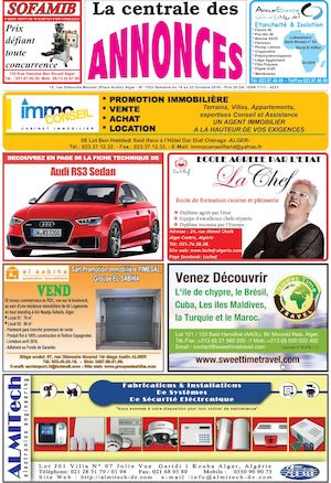 La Centrale des Annonces N° 1323 Semaine du 16 au  22 Octobre 2016