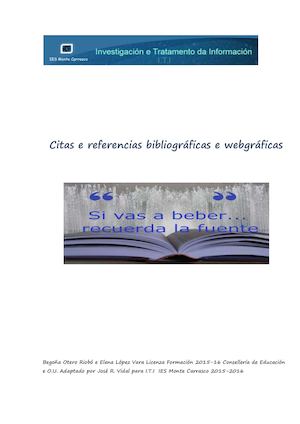 Citas e Referencias Bibliográficas e Webgráficas