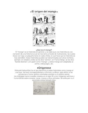 Origen Del Manga y Anime