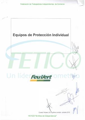 Epis Equipo De Protección Individual Feu Vert