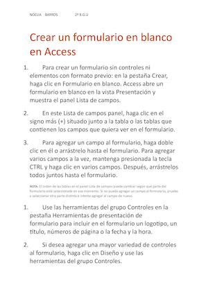 Crear Un Formulario En Blanco En Access