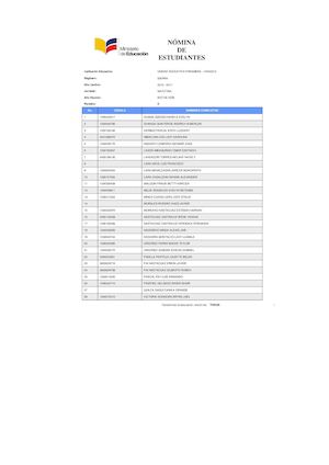 Lista de estudiantes