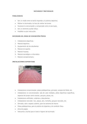 Recursos Y Materiales