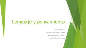 Lenguaje Y Pensamiento