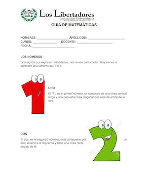 Guía De Matemáticas Números