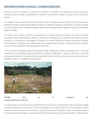 Deforestacion Causas Y Consecuencias