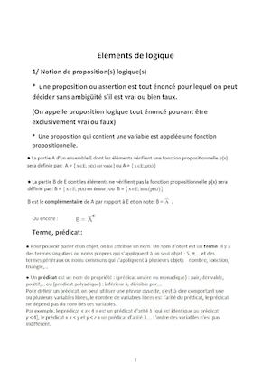 Notion De Proposition Logique Journée De Formation Au Secondaire