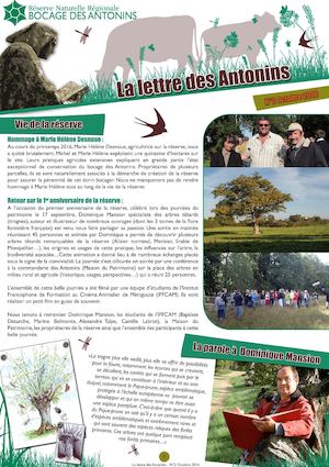 L'infolettre des Antonins - n°2 - Octobre 2016