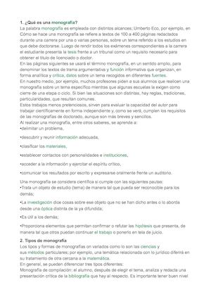 Que Es Una Monografia