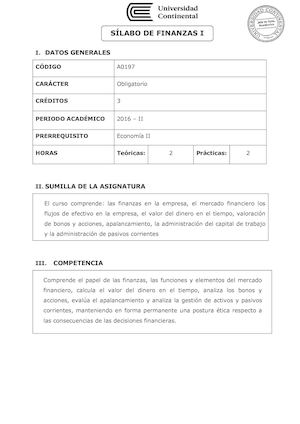 SILABO FINANZAS I