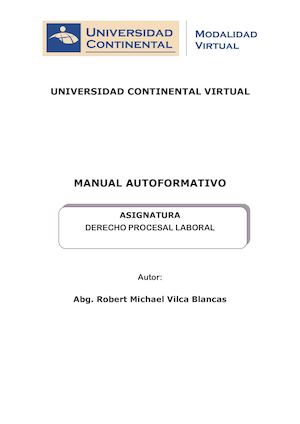 Derecho Procesal Laboral A0132 Ce
