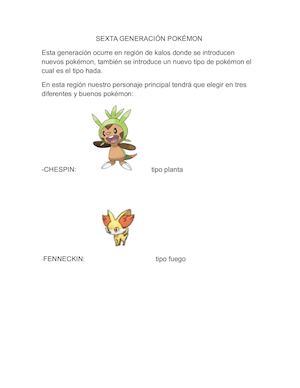 Sexta Generación Pokémon