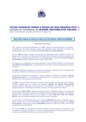 Moción Concello Estrada Moman