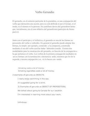 Verbo Gerundio