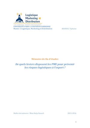 MASTERLOG MEMOIRE P18 BOURVIC