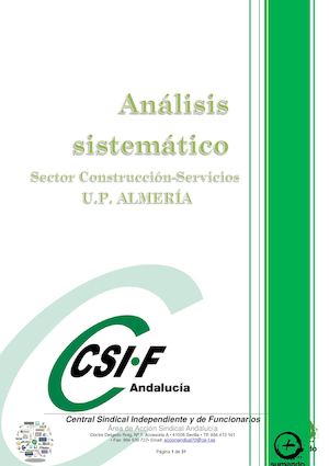 Análisis Sistemático Del Sector Construcción Almería (Septiembre 2016)