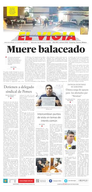 2 de noviembre del 2016