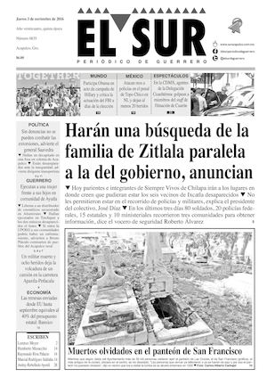 El Sur Jueves 03112016