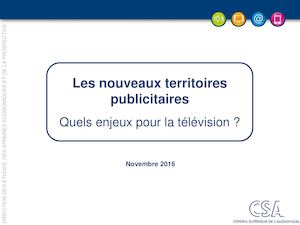Etude Csa Nouveaux Territoires Publicitaires