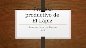 procesos productivo del lapiz