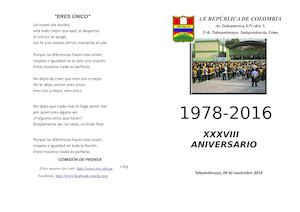 38 ANIVERSARIO I.E. REPUBLICA DE COLOMBIA