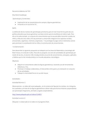 Secuencia Didáctica De Tics