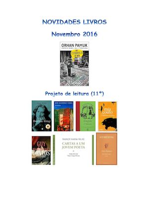 Novidades livros e DVD novembro 2016