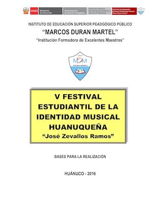 Bases Para Festival Musical 2016