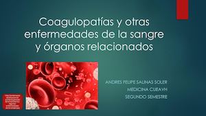 Coagulopatías Y Otras Enfermedades De La Sangre Y