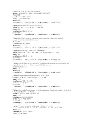 Biblioteca Esplar Acervo Recente 2016