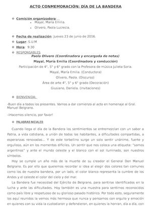 Acto Dia De La Bandera 2015