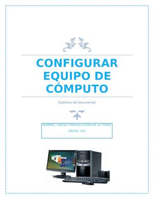 Manual configurar equipo de computo