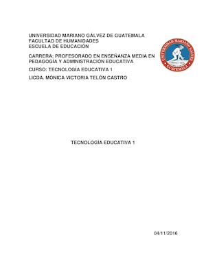 Contenido Sesión 2 Tecnologia Educativa 1 Pdf