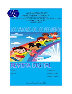 Revista Digital  Los valores de los pequeños