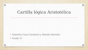 Cartilla Logica Aristotelica,Tablas de verdad y epistemologia