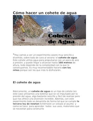 Cómo Hacer Un Cohete De Agua