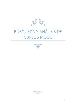 Búsqueda Y Análisis De Cursos Mooc