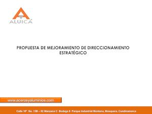 Direccionamiento Estrategico Aluica