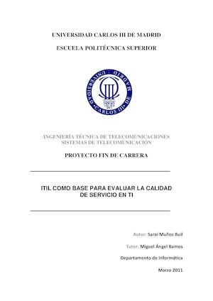 Itil Como Base Para Evaluar La Calidad Del Servicio En Ti V2
