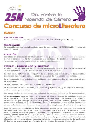 Concurso Micro Literatura 25 nov