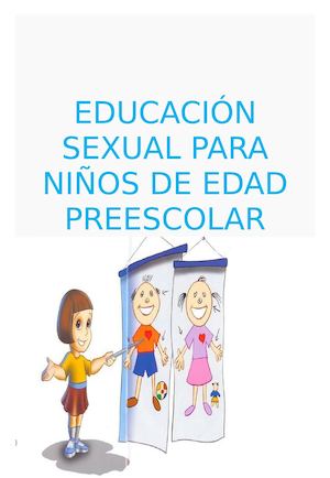 Educación Sexual Para Niños De Edad Preescolar