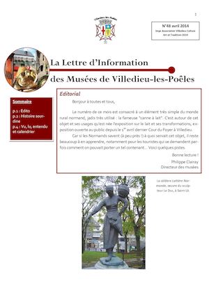 Lettre N°48 Avril 2014 La Kane Ou Canne à Lait