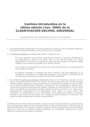Cambios CDU