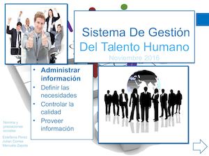 Sistema De Gestión Del Talento Humano