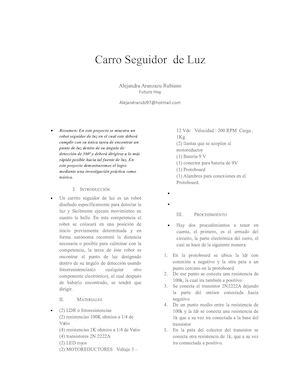 Carro Seguidor De Luz